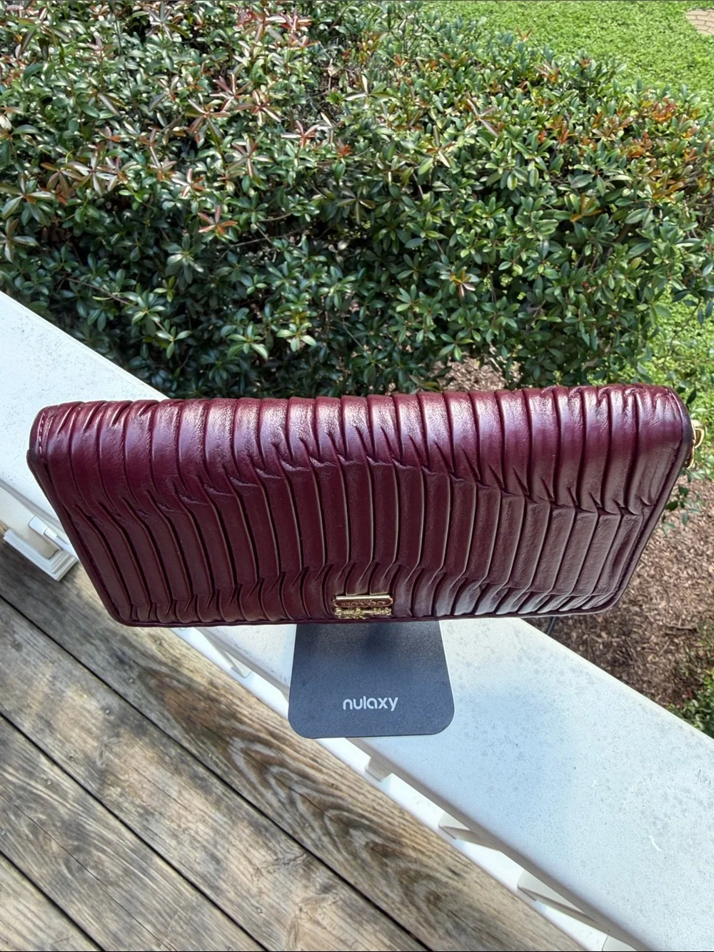 Coach leather card